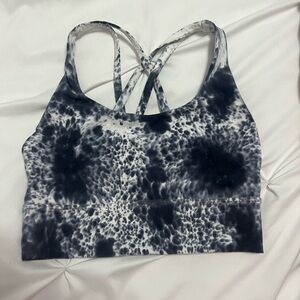 Size 4 - Lululemon energy bra - marble dye classic navy